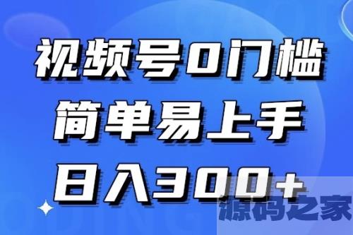 视频号无门槛，轻松上手，入门级教程，每天赚取300+收益