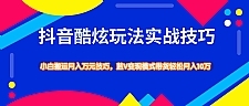 抖音酷炫玩法最新实战教程_ 小白搬运技巧轻松带货变现模式月入10万